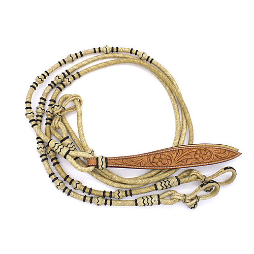 Rawhide romal reins - rawhide, rohhaut